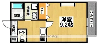 ジーイートワ【2C号室】の間取り