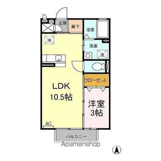 ビギニングA【2階】の間取り