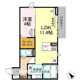 カーサ デ 津森【2階】の間取り