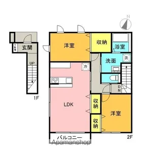 津森町アパート B棟(仮称)【201号室】の間取り