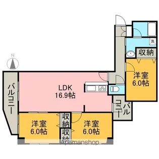 KDX泉レジデンス【9階】の間取り