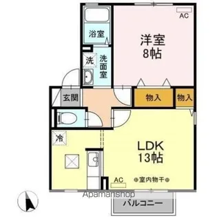 セジュール・F【1階】の間取り