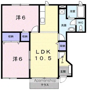 オランダ村C【1階】の間取り