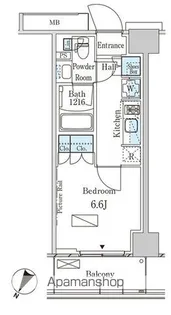 パークアクシス横濱大通り公園【6階】の間取り