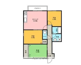 錦マンションⅠ棟【102号室】の間取り