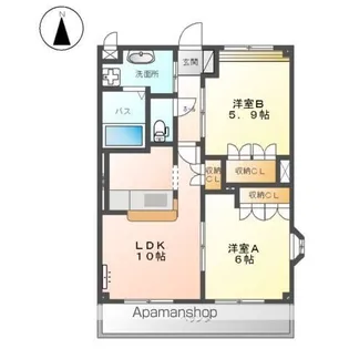 エバーエデンC【201号室】の間取り