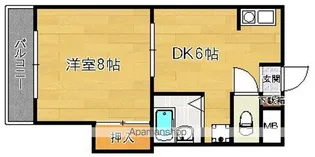 シャトレ東合川【2階】の間取り