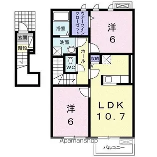 ルース デラ プレッソ Ⅲ【2階】の間取り