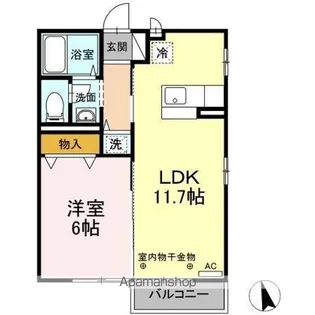 レーベンセイナン【2階】の間取り