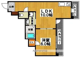 シティーコート北瓦町EX【404号室】の間取り