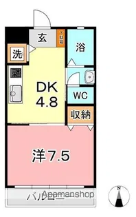 ポローニア西阿知【2階】の間取り