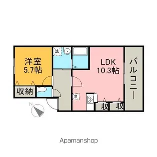 サニーサイド【2階】の間取り