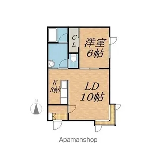 コーポフラワーⅡ【1階】の間取り