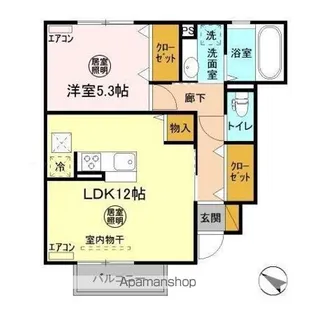 L’ESPOIR(レスポワール)【1階】の間取り