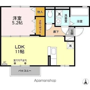 コンフォートスクエア A【2階】の間取り