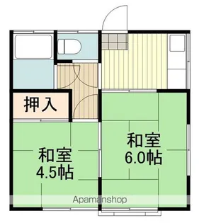 あすなろ荘【203号室】の間取り
