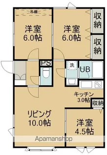 メゾンシンエイ【201号室】の間取り