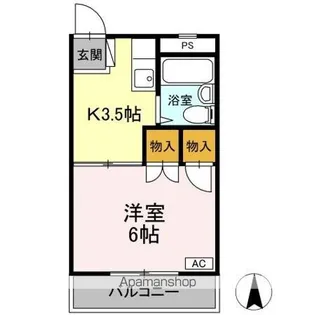 コートハウス坪井【3階】の間取り