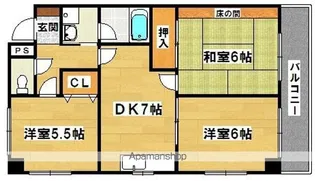 ブルーム北花田【401号室】の間取り