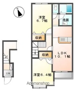 ルミナスひばりヶ丘【2階】の間取り