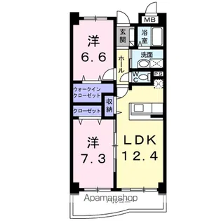 クレメント・ミヤマエ【2階】の間取り