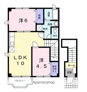 エスポワール古国府A【2階】の間取り