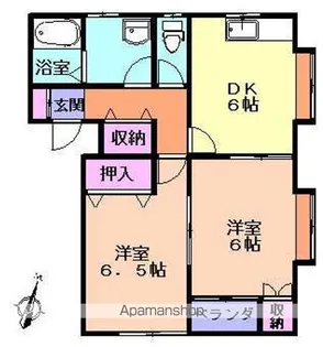 タウンハウス桜町B棟【5号室】の間取り