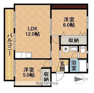 堀越マンション【202号室】の間取り