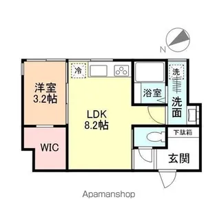GRAND CUBE AIDEN【1階】の間取り