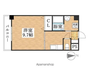 Y.S.ハイツ万代【102号室】の間取り