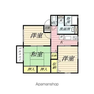 シティハイム シャトル B棟【1階】の間取り