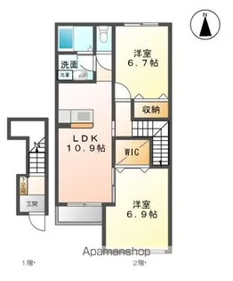 ルミエール・エス【2階】の間取り