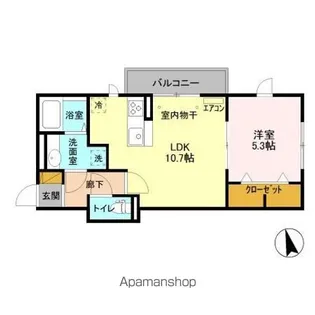 AXIS松戸【3階】の間取り