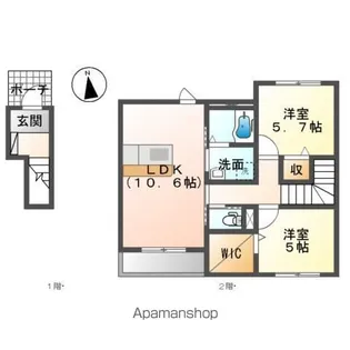 ハイムガーデンⅡ【202号室】の間取り