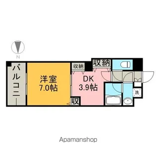 レジディア高岳【8階】の間取り