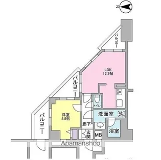 ラフィーネデュオ【7階】の間取り