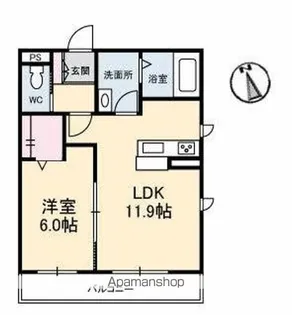 ベレオ亀岡【3階】の間取り