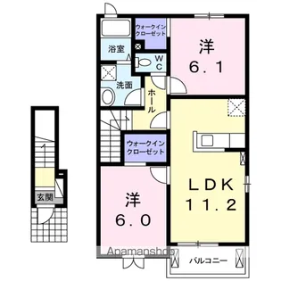ショコラ ド ベル Ⅰ【2階】の間取り