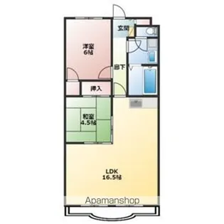 レナジア神領【3階】の間取り