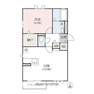 ジュールエスト浜町Ⅰ【101号室】の間取り