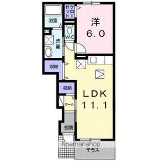 サリーチェⅥ【1階】の間取り