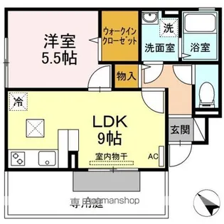 アンリヴェール【1階】の間取り