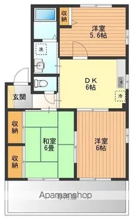サニーコートハシモト【1階】の間取り