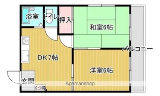 クリーンハイツ弓立Ⅰ【4階】の間取り