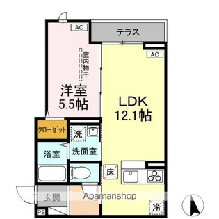 エルタスコート成田町【1階】の間取り