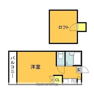 レジデンス浩方【203号室】の間取り