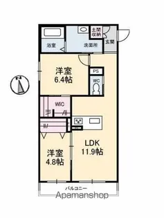 シャーメゾン石手白石【2階】の間取り