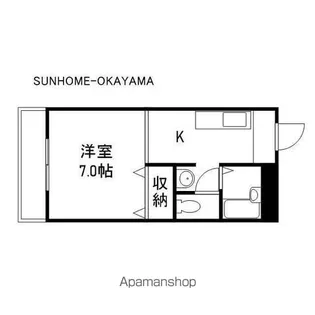 アーバンハウス東島田【202号室】の間取り