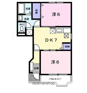 埼玉県行田市大字若小玉【アパート】の間取り