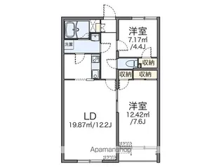 レオネクストソシア野遠【203号室】の間取り